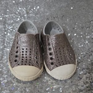 Native Kids Metallic Slip-On Sneakers